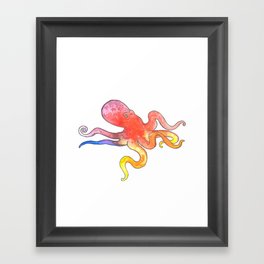 Watercolour Octopus Framed Art Print