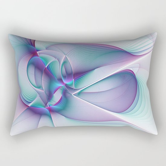 A Colorful Beauty, Abstract Fractal Art Rectangular Pillow