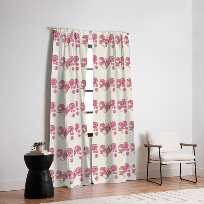Kitty Valentine Victorian Mixed Media Blackout Curtain By