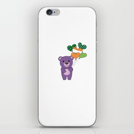 Bear With Ireland Balloons Cute Animals Happiness iPhone Skin