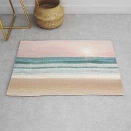 Pastel Beach and Sea Vibes Rug