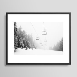 Ski Gondolas , Ski Lift Framed Art Print