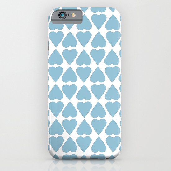 Diamond Hearts Repeat Blue iPhone & iPod Case