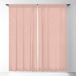 Lines (Blush Pink) Blackout Curtain