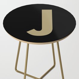 Letter J (Sand & Black) Side Table