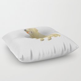 golden breed dog isolated in digital drawing Floor Pillow