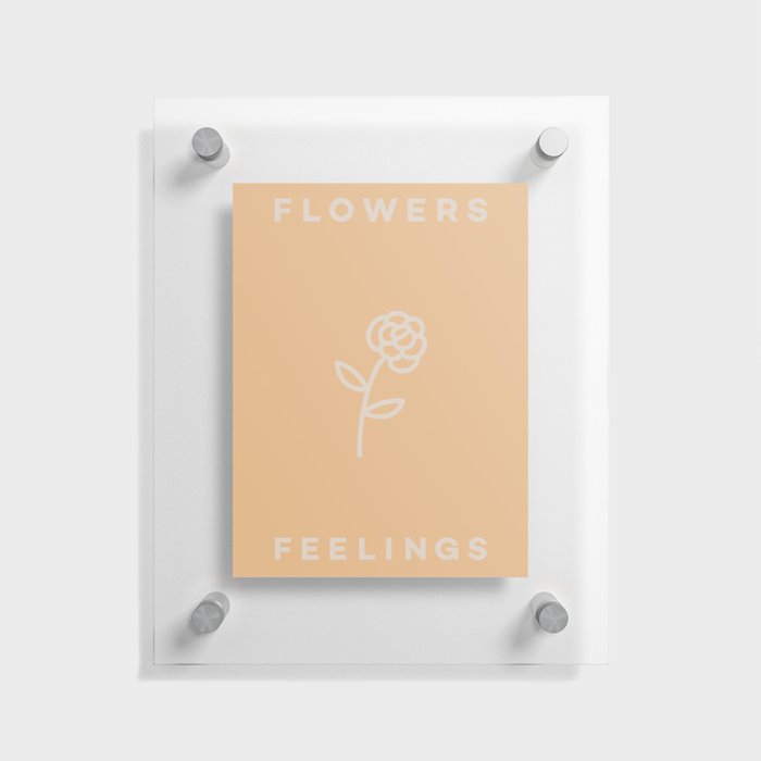 flowers feelings – all peach Floating Acrylic Print