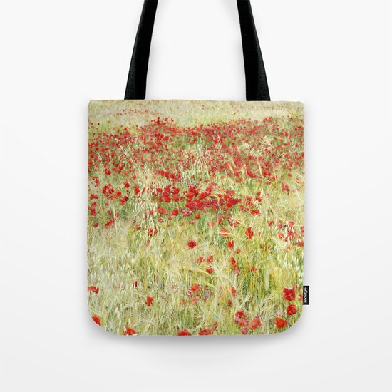 "Abstract poppies" Tote Bag