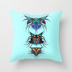 TRIBAL CATS Throw Pillow