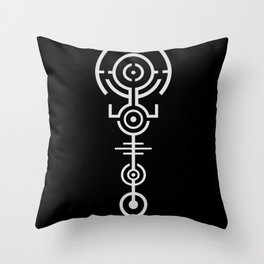 Crop Circle - White Throw Pillow