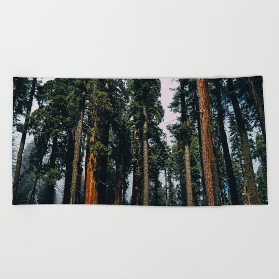 Woods #fog Beach Towel