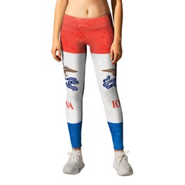 State Flag of Iowa American Flags State Banner Colors Leggings
