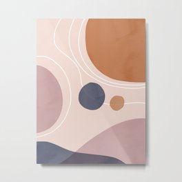Abstrct Landscape Metal Print | Paint, Graphic, Curated, Cafelab, Watercolor, Digital, Mixedmedia, Pink, Planet, Anartaday 