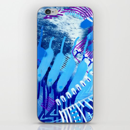 Wave blue iPhone Skin