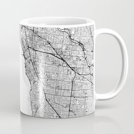 Melbourne Coffee Mugs Society6 Melbourne White Map Coffee Mug