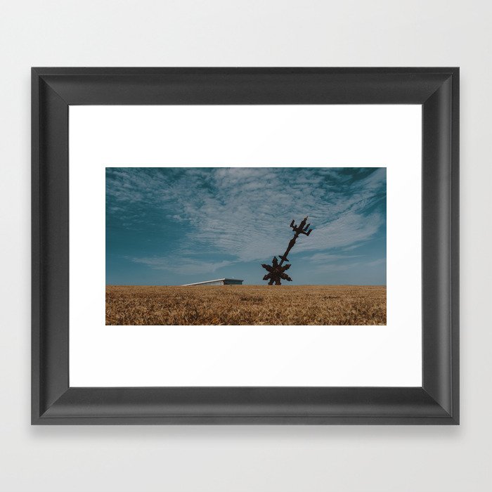 Futuristic Dystopian Landscape Framed Art Print