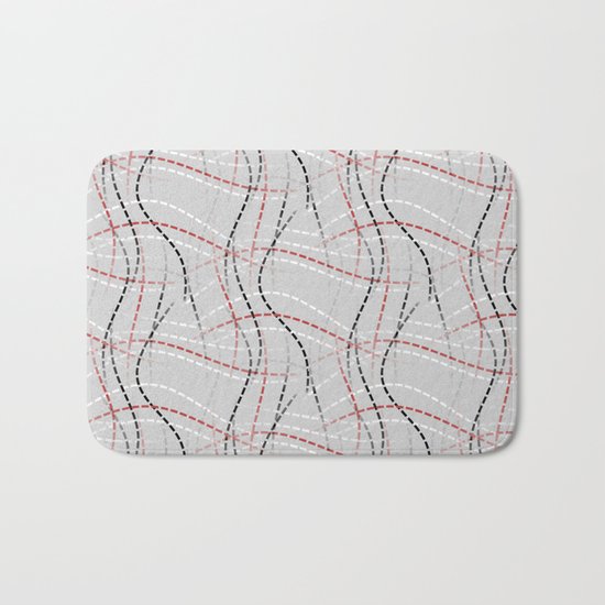 Stitches Abstract Bath Mat