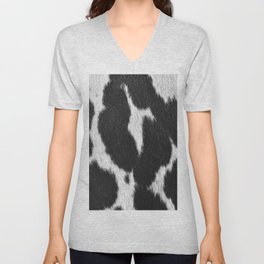 Primitive Scandinavian Animal Print (Cowhide) V Neck T Shirt