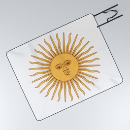 Argentina Sun of May Picnic Blanket