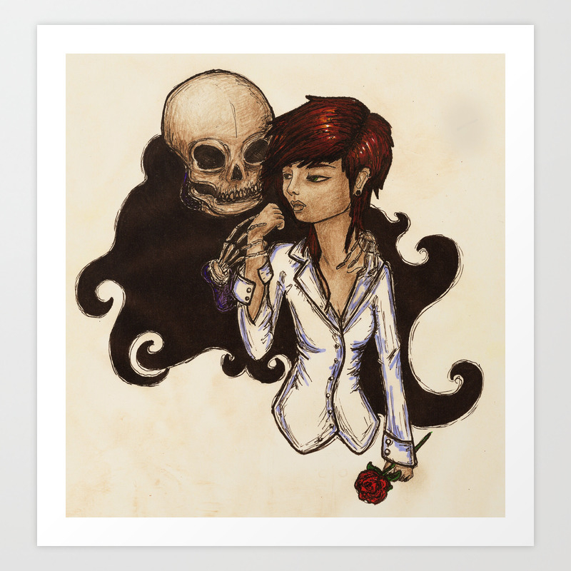 Flirting With Death Art Print By Vanessa Kerr Society6