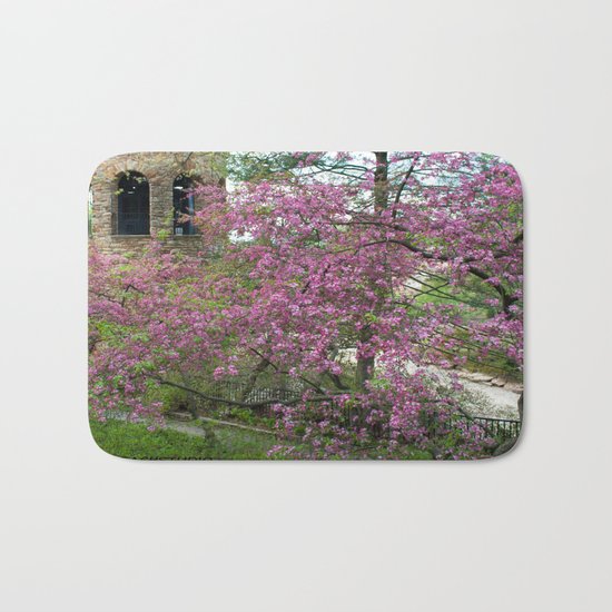 Bell Tower in Spring Bath Mat