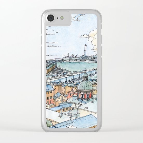 Panoramic of Genoa Clear iPhone Case