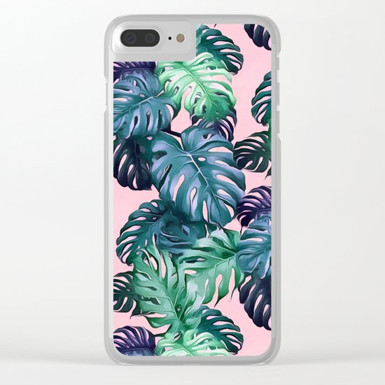 Monstera leaves II Clear iPhone Case