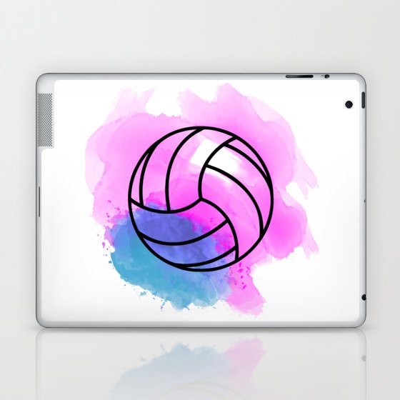Volleyball Watercolor Laptop & iPad Skin