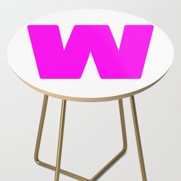W (Magenta & White Letter) Side Table