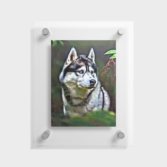 Cute Wolf in The Woods Floating Acrylic Print