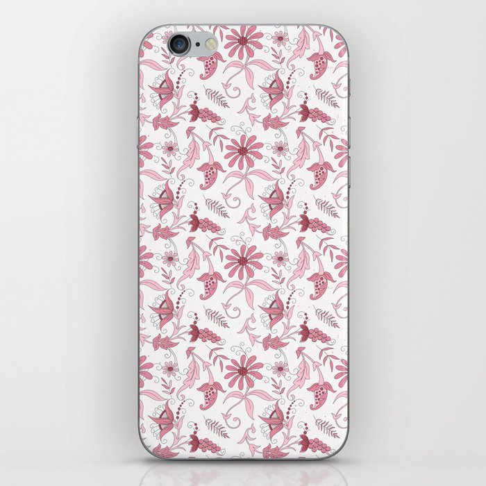 Pink Floral Pattern iPhone Skin
