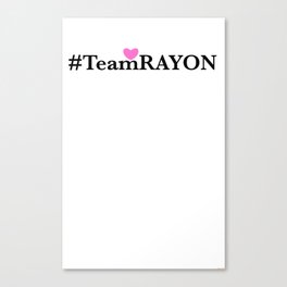 #TeamRAYON Pink - Heart  Canvas Print