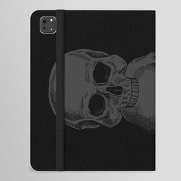 3 Black Skulls Stacked On Top of Each Other iPad Folio Case