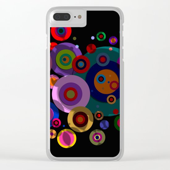 Abstract #320 Circles & Shadows Clear iPhone Case