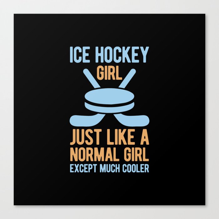 Funny Ice Hockey Canvas Print