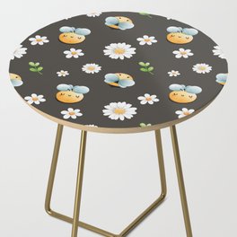 Buzzy Bees In Black Side Table