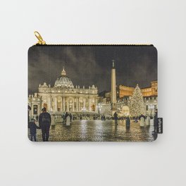 Saint Peters Basilica Winter Night Scene, Rome, Italy Carry-All Pouch