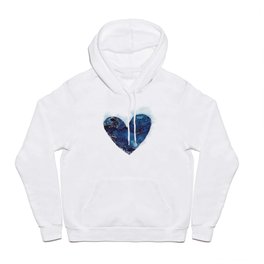 Blue Heart Hoody | Cyanotype, Heartpainting, Abstractart, Blueandwhite, Texturedheart, Blue, Modernart, Abstractheart, Paintedheart, Blueink 