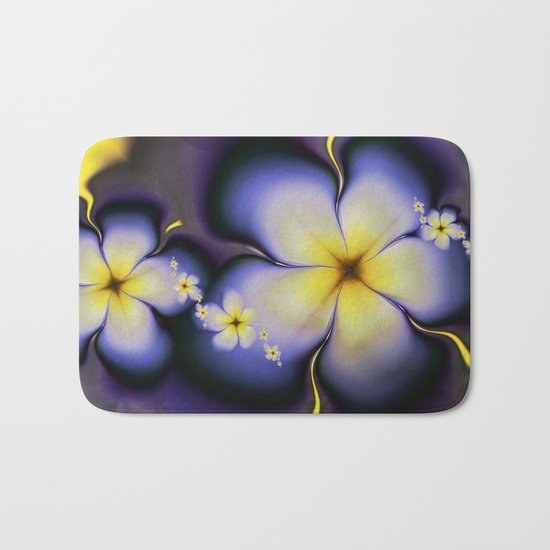 Petite Fleur Jaune Fractal Bath Mat