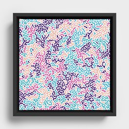 Colorful Turing Pattern Framed Canvas