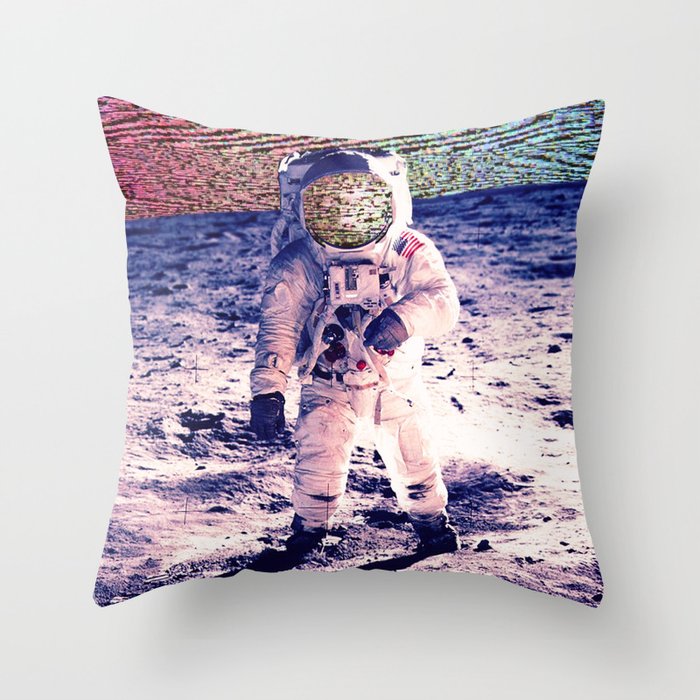 Space Static Throw Pillow