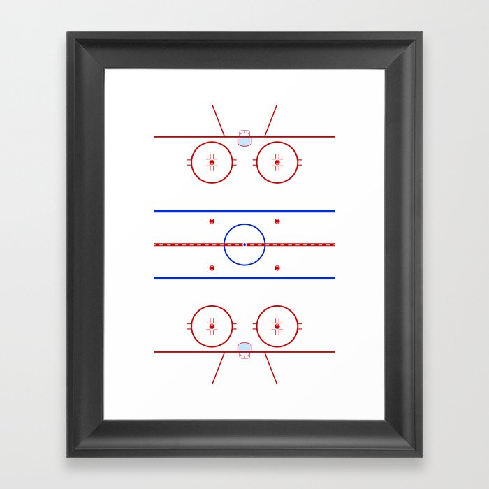 Ice Hockey Rink Diagram Framed Art Print