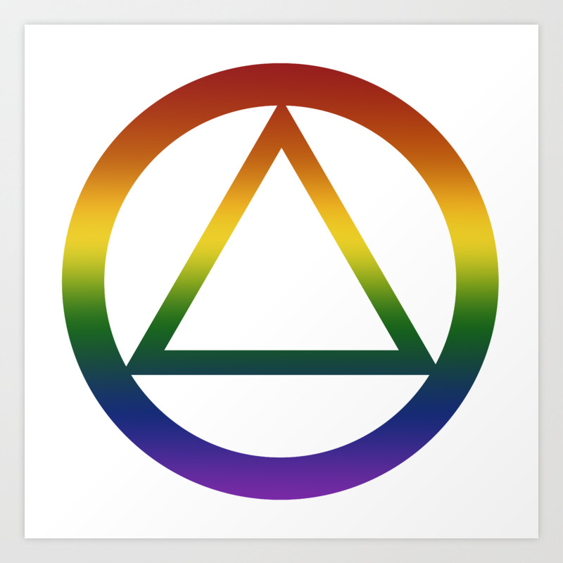 Alcoholics Anonymous Rainbow Pride Symbol Art Print By Aschmidtart Society6