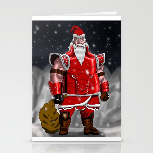 Santa Cloth Stationery Cards