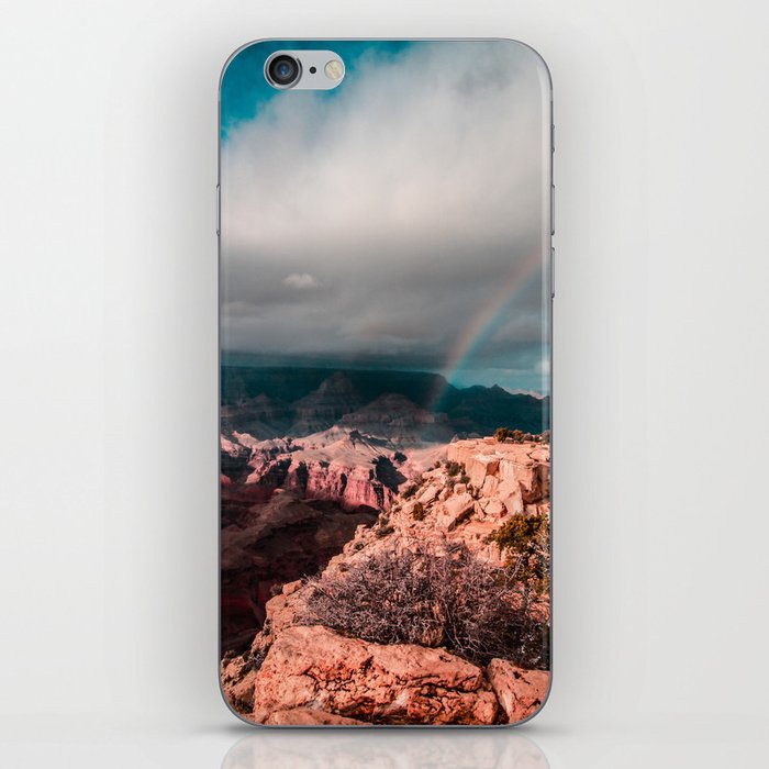 Rainbow over the Canyon iPhone Skin