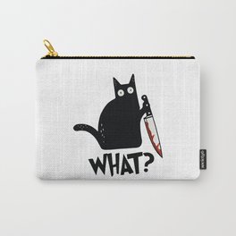 Cat What? Murderous Black Cat With Knife Carry-All Pouch