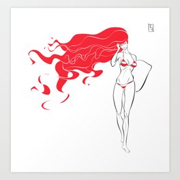 Red Hair Art Print
