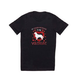 Dog Animal Hearts Dog Retriever My Valentines Day T Shirt