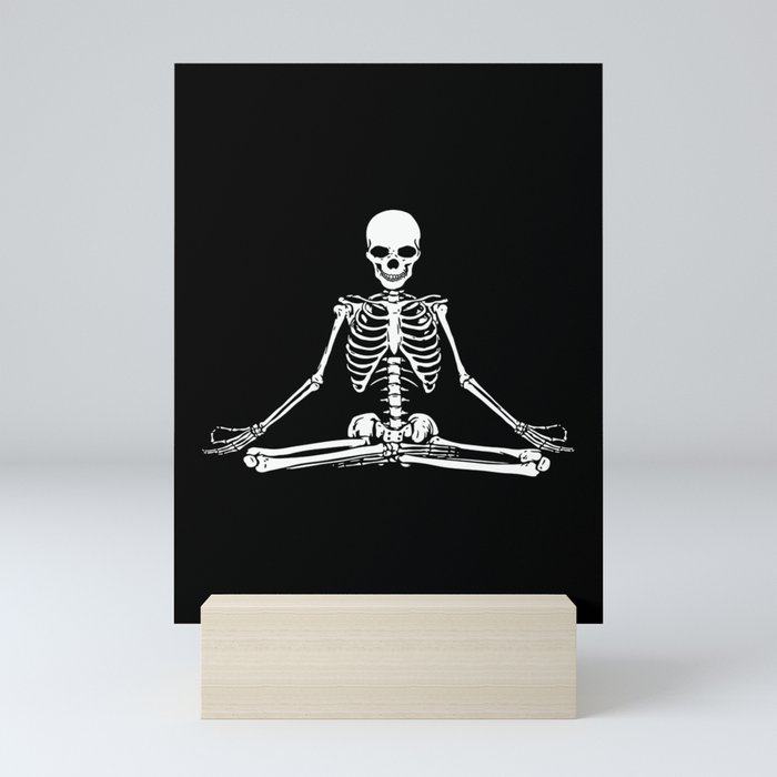 Meditation Skeleton Mini Art Print