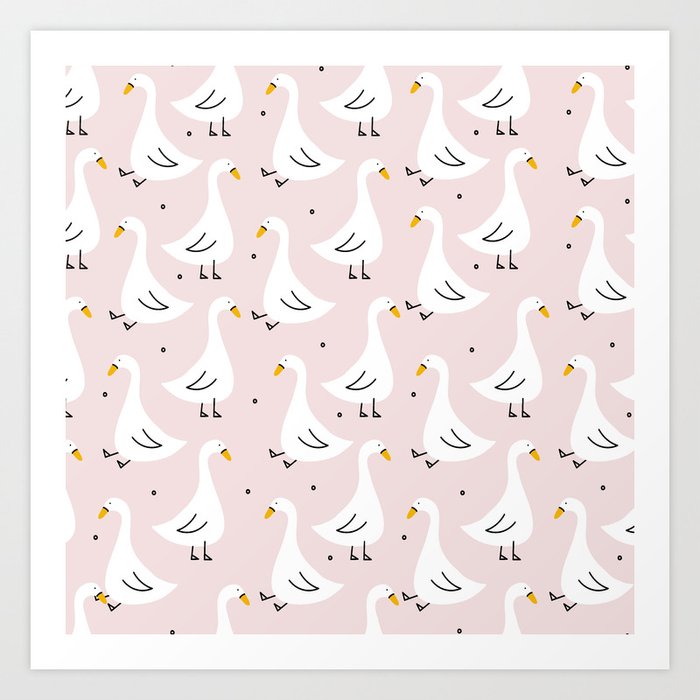 Geese Art Print